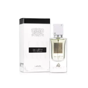زجاجة عطر أنا الأبيض – عطر نسائي فاخر برائحة المسك والفانيليا والعنبر