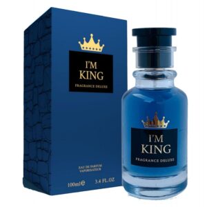 زجاجة عطر King الرجالي – عطر فاخر برائحة العود والعنبر والجلد
